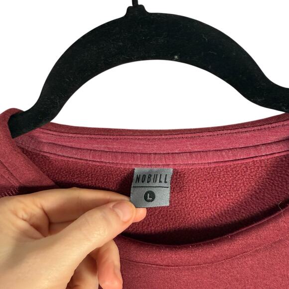 No Bull Maroon Sweatshirt Crewneck Crossfit Gym Workout Athletic Womens Large - Picture 3 of 6